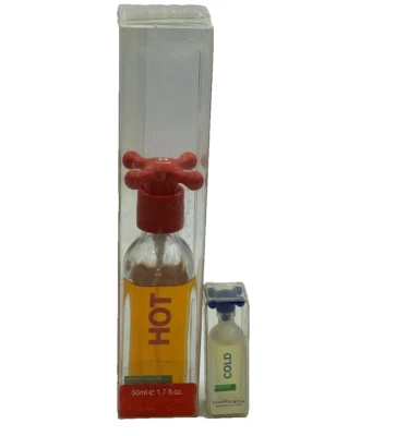 Hot By United Colors Of Benetton EDT Spray & COLD mini for men Old Packing Pics  - Image 1 of 4