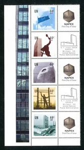 United Nations S30v1 NY 2009 Dom Rate 44c Napex Personalized Strip of 5 D - Picture 1 of 1