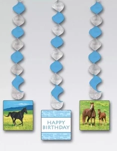 Wild Horses Party Supplies Decorations Dangling Cutouts hanging 3ct. - Picture 1 of 1