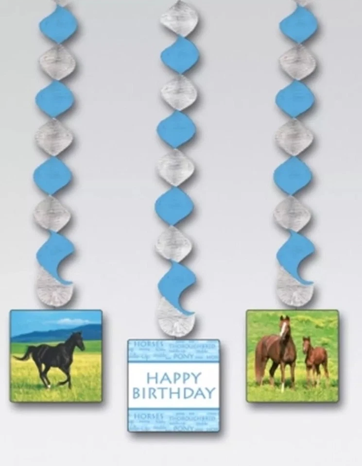 Wild Horses Party Supplies Decorations Dangling Cutouts hanging 3ct. - Image 1 of 1