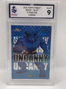 2025 Topps Finest Marvel X-Men '97 Uncanny Beast X-fractor 95/97 Mgc Graded - Bild 1 von 2