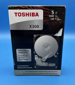 TOSHIBA HDWE150 EXTREME PERFORMANCE HARD DRIVE X300 5TB 3.5" SATA 7200RPM 128MB - Afbeelding 1 van 4