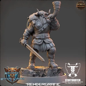 Vikingos - Soplador de cuernos - Mesa Nothmen of the Howling Glacier 32 mm - Imagen 1 de 3