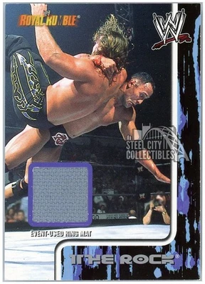 The Rock 2002 Fleer WWE Royal Rumble Evento Usado Mat Reliquia Foto 1 de 2