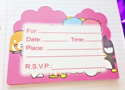 Hello Kitty Anime Niña Niño Cumpleaños Fiesta Invitaciones 20 Piezas Sin Sobre 7/25 Foto 1 de 2