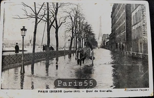 N° 55 PARIS INONDATIONS DE 1910 QUAI DE GRENELLE Ecrite - Bild 1 von 2