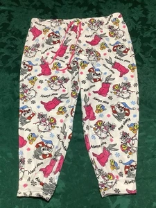 WOMEN NWOT Sz 2X DRAWSTRING LIGHTWEIGHT VELOUR LOONEY TUNE CHRISTMAS SLEEP PANTS - Picture 1 of 4