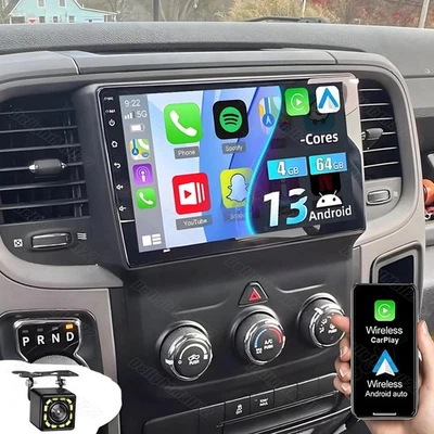 Car Stereo Radio Android 13 For Dodge Ram 2013-2018 1500 2500 3500 4+64G Carplay - Image 1 of 4