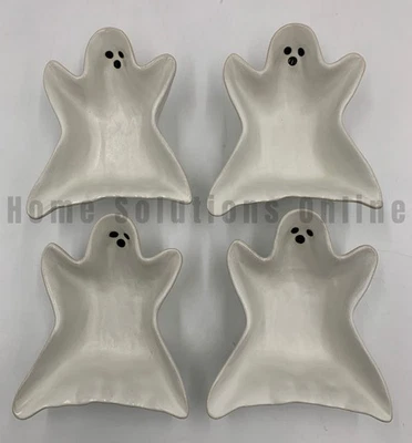 Pottery Barn Gus the Ghost Figural Stoneware Candy Snack Bowls S/4 White #A198 - Image 1 of 4