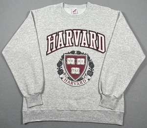 Vintage Harvard University Crest Sweatshirt Mens XL Crewneck Jerzees Made In USA - Picture 1 of 7