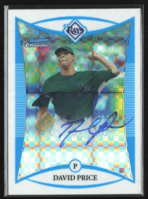 David Price 2008 Bowman Chrome X-Fractor Auto /250 #BCP111 Tampa Bay Rays - Image 1 of 2