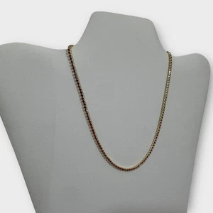 "Collar Gorjana Rosa Lexi Cristal Rosa Chapado en Oro 18K Latón 17"" Longitud Joyería" - Imagen 1 de 11