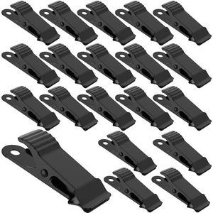 20Pcs Mini Spring Clamp Metal Photo Alligator Clamps Anti-Slip Clamp Black - Picture 1 of 11