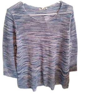 John Paul Richard Sweater M Rainbow Boho Indie Festival Fairy Cottage Blues - Picture 1 of 6