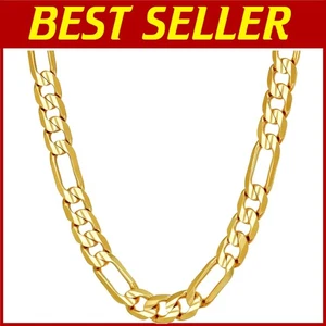 24 Karat echt vergoldet Figarokette Halskette - Bild 1 von 11