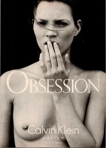 1990s • Obsession Kate Moss Calvin Klein print ad • 1994 90s FASHION ADS-28 - Picture 1 of 2