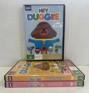 Hey Duggee DVDs, Wedding Badge, Tidy Up Badge & Super Squirrel Badge, Region 2&4 - Picture 1 of 4