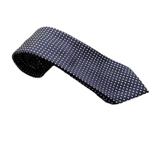Corbata Daniel Cremieux Signature Collection Azul Marino y Blanco 100% Seda - Imagen 1 de 9