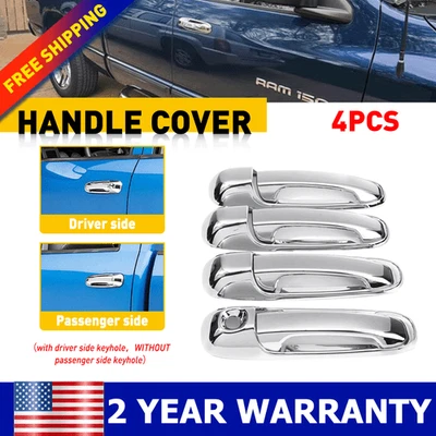 For 1999-2004 Jeep Grand Cherokee /Liberty Chrome Door Handle Covers Accessories - Image 1 of 4