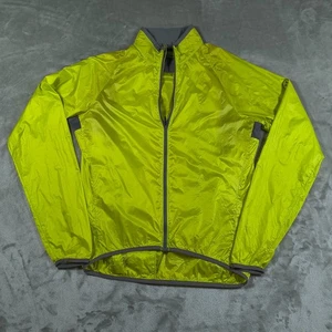 Novara Cycling Wind Jacket Mens Medium Yellow Reflective Packable Lightweight - Picture 1 of 12