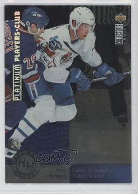 1995-96 Collector's Choice Hardware Heroes Platinum Player's Club Peter Forsberg - Image 1 of 2
