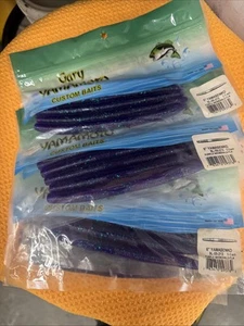 Gary Yamamoto custom baits 6 inch Yamasenko Senko purple watermelon flake 213 - Picture 1 of 1