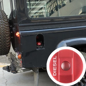 Cubierta de tapa de tanque de combustible de gasolina roja de aleación para Land Rover Defender 90 110 2004-2018 - Imagen 1 de 11