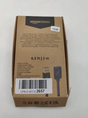 Amazon Basics USB 3.0-Verlängerungskabel A-Stecker auf A-Buchse 2 m - Bild 1 von 2