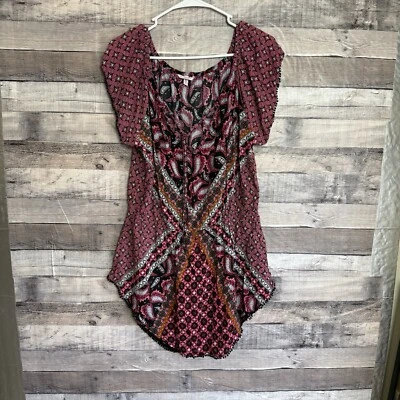 Mini Vestido Mameluco Victoria's Secrets Natación Hombro Descubierto Boho Paisley L Foto 1 de 4