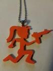 MIP-HATCHETGIRL Rydas pendentif en acier inoxydable de couleur orange avec chaîne à billes 30" 