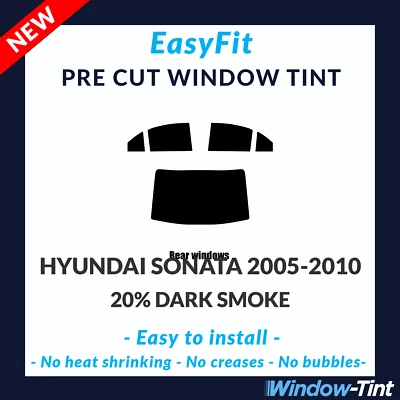 EasyFit Static Pre Cut Window Tint For Hyundai Sonata 2005-2010 - 20% Dark Rear - Image 1 of 3