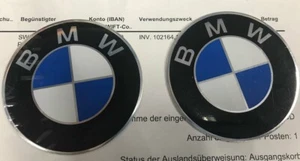 BMW R80, R90, R75/5, R60/5, R100 airhead Gas Tank Emblem PAIR original  70 mm - Picture 1 of 1