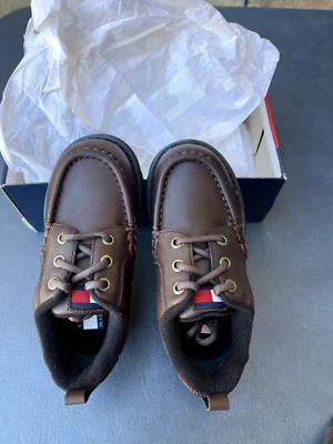 Nuevo Tommy Hilfiger Bebé Niño Niños Botas de Cuero Zapatos 11M Foto 1 de 4