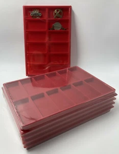 LOT 10 BOX PLATEAUX EN FEUTRINE AVEC COUVERCLES POUR MEDAILLES - DECORATIONS - Photo 1/1