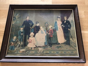 Chromolithographie Lithographie 50x38: Wilhem II. & die kaiserliche Familie 1888 - Bild 1 von 18