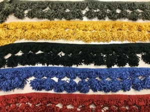 Pom pom trim PLAIN CHENILLE STRING UPHOLSTERY RETRIMING BLACK - Picture 1 of 10