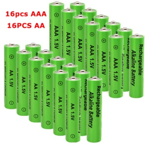 16 Pack 1.5V AA / AAA 3000mAh Alcalinas Baterias Recargables Alkaline Battery US - Picture 1 of 23