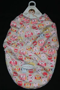 Blankets & Beyond Baby Girl Swaddle Bag 0-3 Months owls new #8774 - Picture 1 of 5
