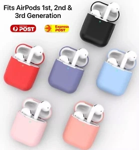 Apple AirPods 1 2 3 2nd 3rd Generation Silicone Skin Case Cover Case Gel - Picture 1 of 7