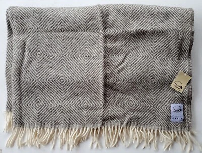 Tiro 100% Lana Pure Nature Since 1907 - Diseño Diamante Marrón y Marfil - NUEVO Foto 1 de 4