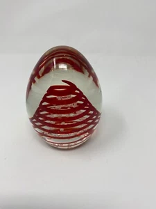 "Pisapapeles Red Swirl & Air Bubble Art vidrio - 4""" - Imagen 1 de 5