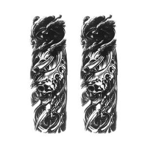 Universal Motorcycle Bike Front Fork Skull Decals Graphic Stickers Old School  - Picture 1 of 6
