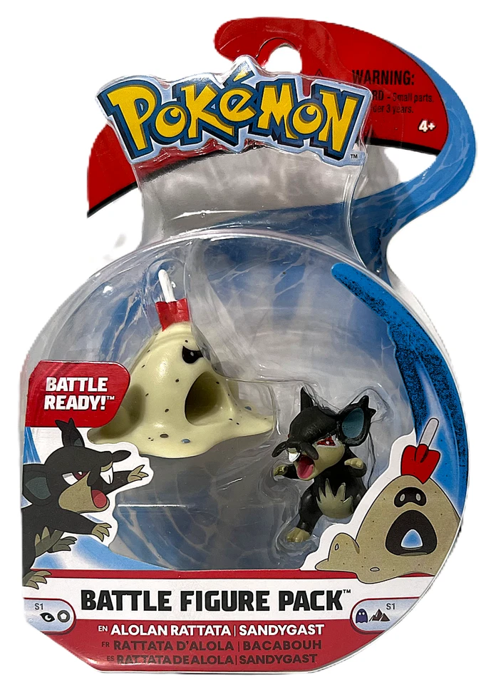 Pokemon Alolan Rattata & Sandygast Battle Figure 2-pack 2018