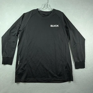Camisa a escala negra para hombre grande negra BLVCK malla jersey manga larga - Imagen 1 de 9