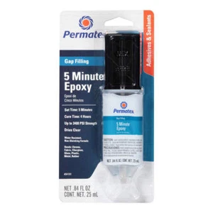 PERMATEX 2 Part Component Clear Epoxy Adhesive Filler 25ml Syringe PX84101 - Picture 1 of 1