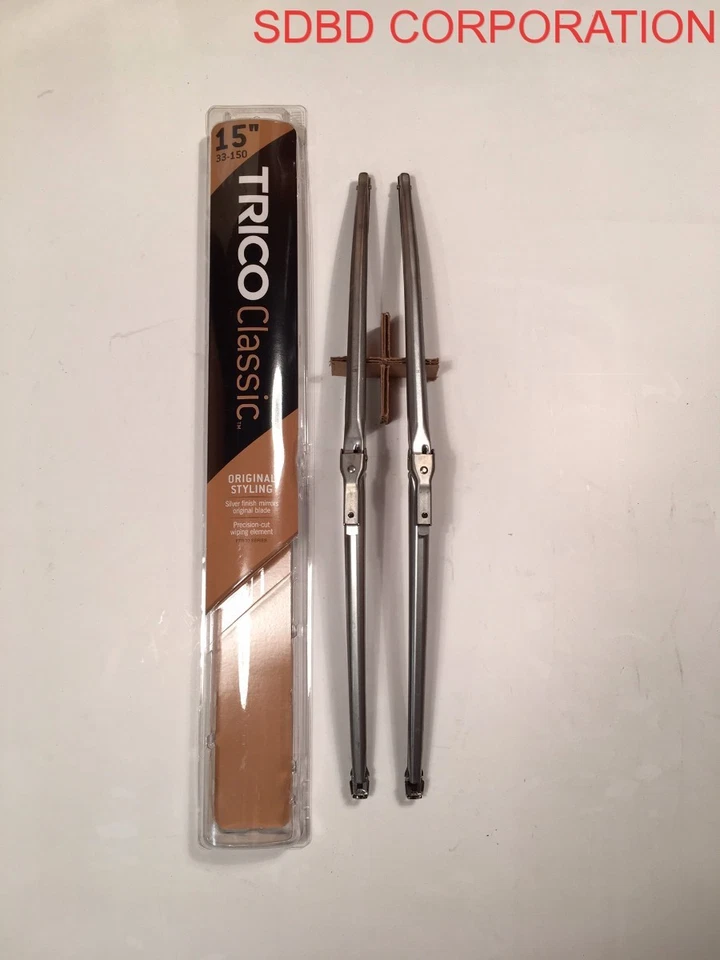 1965-1966 Studebaker  Commander 15" Trico Classic Wiper Blades Qty 2 - Image 1 of 1