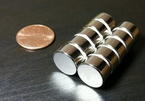 10 Neodymium N52 Disc Magnets. Super Strong Rare Earth 1/2" x 1/4" - Picture 1 of 6