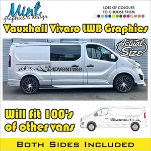 LWB VAUXHALL VIVARO Autocaravana Cámper Calcomanías Pegatinas Furgoneta Gráficos SIN P&P 124 - Imagen 1 de 4