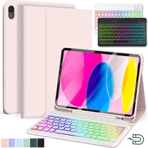 Backlit Keyboard Smart Case Cover For iPad 6/7/8/9/10/11th Gen Air 4 5 6 Pro 11 - Picture 1 of 35