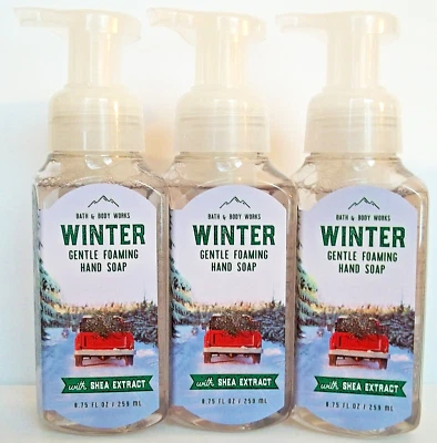 Bath Body Works WINTER Gentle Foaming Hand Soap, NEW x 3 - Image 1 of 3
